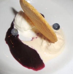 Gluten-Free Dessert of Ice Cream, Blueberries, and Cookies