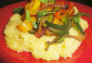 PeperonataPolenta Gluten-Free Peperonata on Soft Polenta