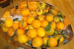 Oranges freshly picked in Sicily